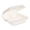 Dart® Bare® by Solo® Eco-Forward® Bagasse Hinged Lid Containers 1